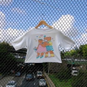 Vintage Lover Bear Crop Tee